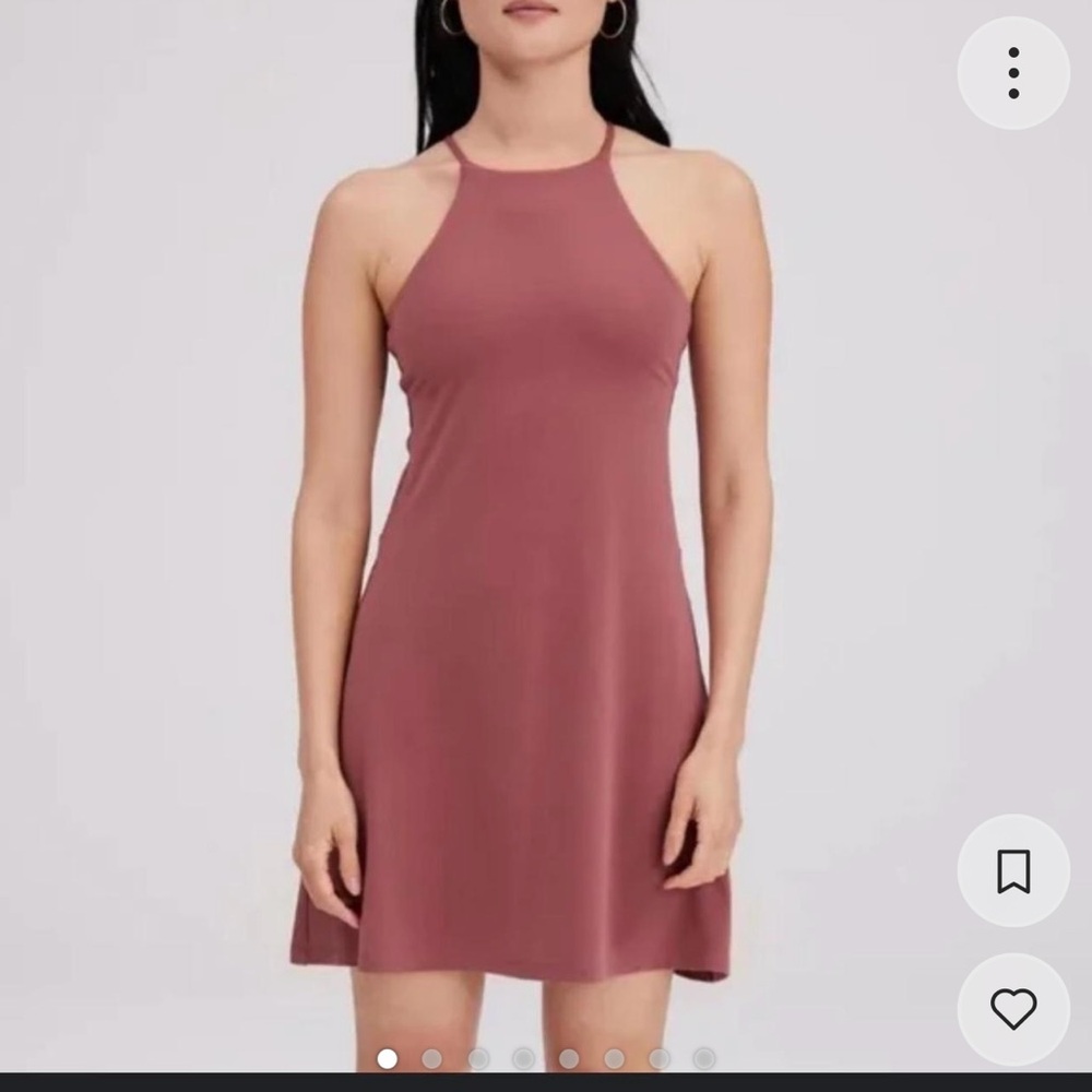 Elegant burgundy mini Halter Dress